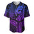 Polynesia Baseball Jersey Whale Tale and Polynesian Sunset Plumeria Purple LT9 Purple - Polynesian Pride