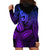 Polynesia Hoodie Dress Whale Tale and Polynesian Sunset Plumeria Purple LT9 - Polynesian Pride