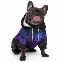 Whale Tale and Polynesian Sunset Plumeria Purple Pet Hoodie LT9 - Polynesian Pride