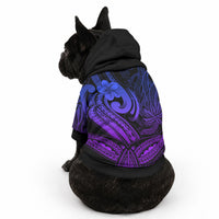Whale Tale and Polynesian Sunset Plumeria Purple Pet Hoodie LT9 - Polynesian Pride