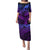 Polynesia Puletasi Whale Tale and Polynesian Sunset Plumeria Purple LT9 Long Dress Purple - Polynesian Pride