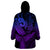 Polynesia Wearable Blanket Hoodie Whale Tale and Polynesian Sunset Plumeria Purple LT9 - Polynesian Pride