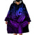 Polynesia Wearable Blanket Hoodie Whale Tale and Polynesian Sunset Plumeria Purple LT9 - Polynesian Pride