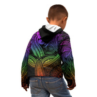 Polynesia Kid Hoodie Whale Tale and Polynesian Sunset Plumeria Rainbow LT9 - Polynesian Pride
