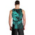 Polynesia Men Tank Top Whale Tale and Polynesian Sunset Plumeria Turquoise LT9 - Polynesian Pride