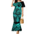 Polynesia Mermaid Dress Whale Tale and Polynesian Sunset Plumeria Turquoise LT9 Women Turquoise - Polynesian Pride