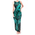 Polynesia Tank Maxi Dress Whale Tale and Polynesian Sunset Plumeria Turquoise LT9 Women Turquoise - Polynesian Pride