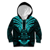 FSM Chuuk States Kid Hoodie Micronesia Vintage Polynesian Tribal Aqua Version LT9 Aqua - Polynesian Pride