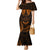 FSM Chuuk States Mermaid Dress Micronesia Vintage Polynesian Tribal Gold Version LT9 Women Gold - Polynesian Pride