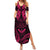 FSM Chuuk States Summer Maxi Dress Micronesia Vintage Polynesian Tribal Pink Version LT9 Women Pink - Polynesian Pride