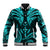 FSM Kosrae States Baseball Jacket Micronesia Vintage Polynesian Tribal Aqua Version LT9 Unisex Aqua - Polynesian Pride