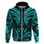 FSM Kosrae States Hoodie Micronesia Vintage Polynesian Tribal Aqua Version LT9 Zip Hoodie Aqua - Polynesian Pride