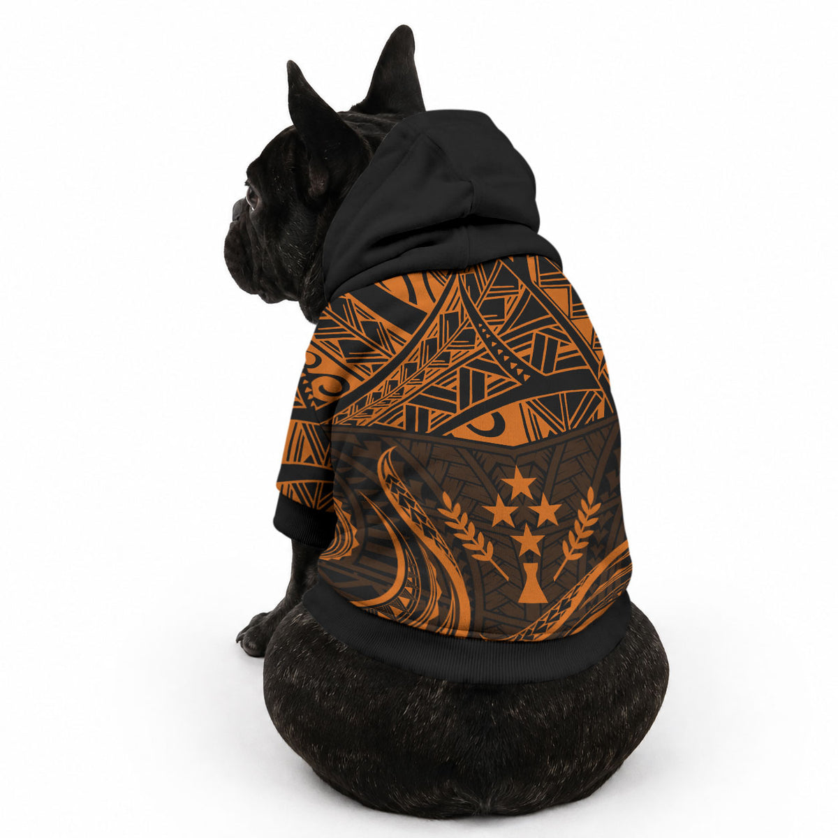 FSM Kosrae States Pet Hoodie Micronesia Vintage Polynesian Tribal Gold Version LT9 - Polynesian Pride