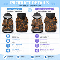 FSM Kosrae States Pet Hoodie Micronesia Vintage Polynesian Tribal Gold Version LT9 - Polynesian Pride