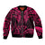 FSM Kosrae States Bomber Jacket Micronesia Vintage Polynesian Tribal Pink Version LT9 Unisex Pink - Polynesian Pride