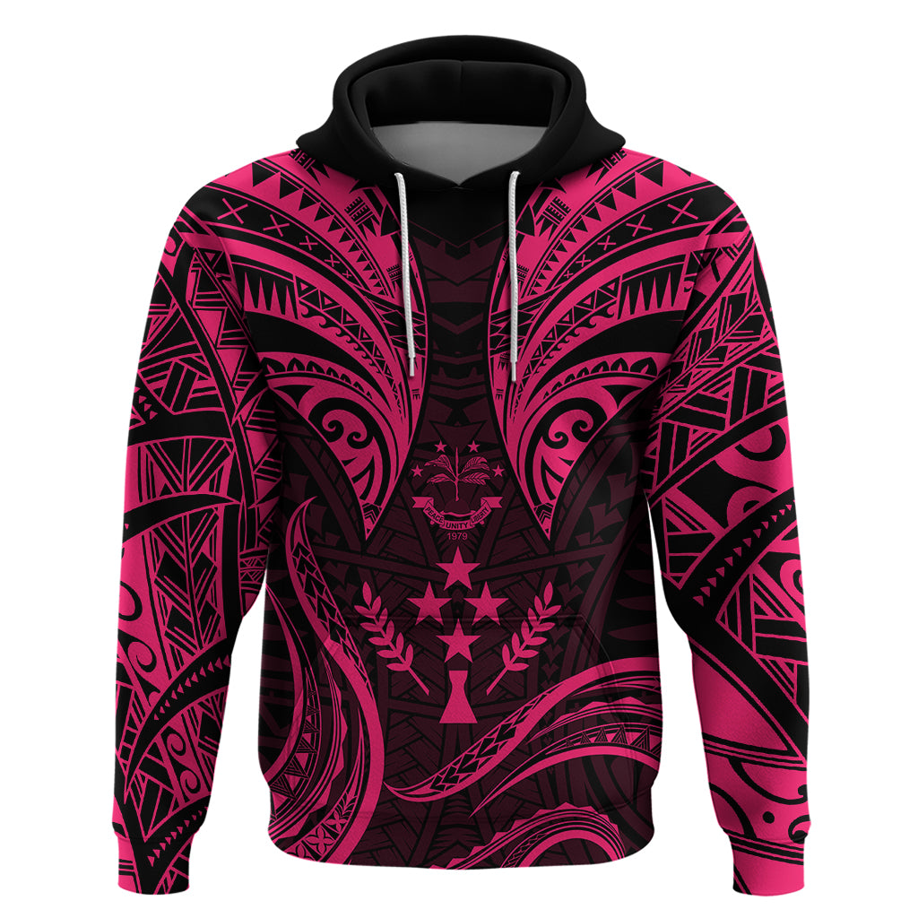 FSM Kosrae States Hoodie Micronesia Vintage Polynesian Tribal Pink Version LT9 Pullover Hoodie Pink - Polynesian Pride