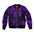 FSM Kosrae States Bomber Jacket Micronesia Vintage Polynesian Tribal Purple Version LT9 Unisex Purple - Polynesian Pride