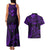 FSM Kosrae States Couples Matching Tank Maxi Dress and Hawaiian Shirt Micronesia Vintage Polynesian Tribal Purple Version LT9 - Polynesian Pride