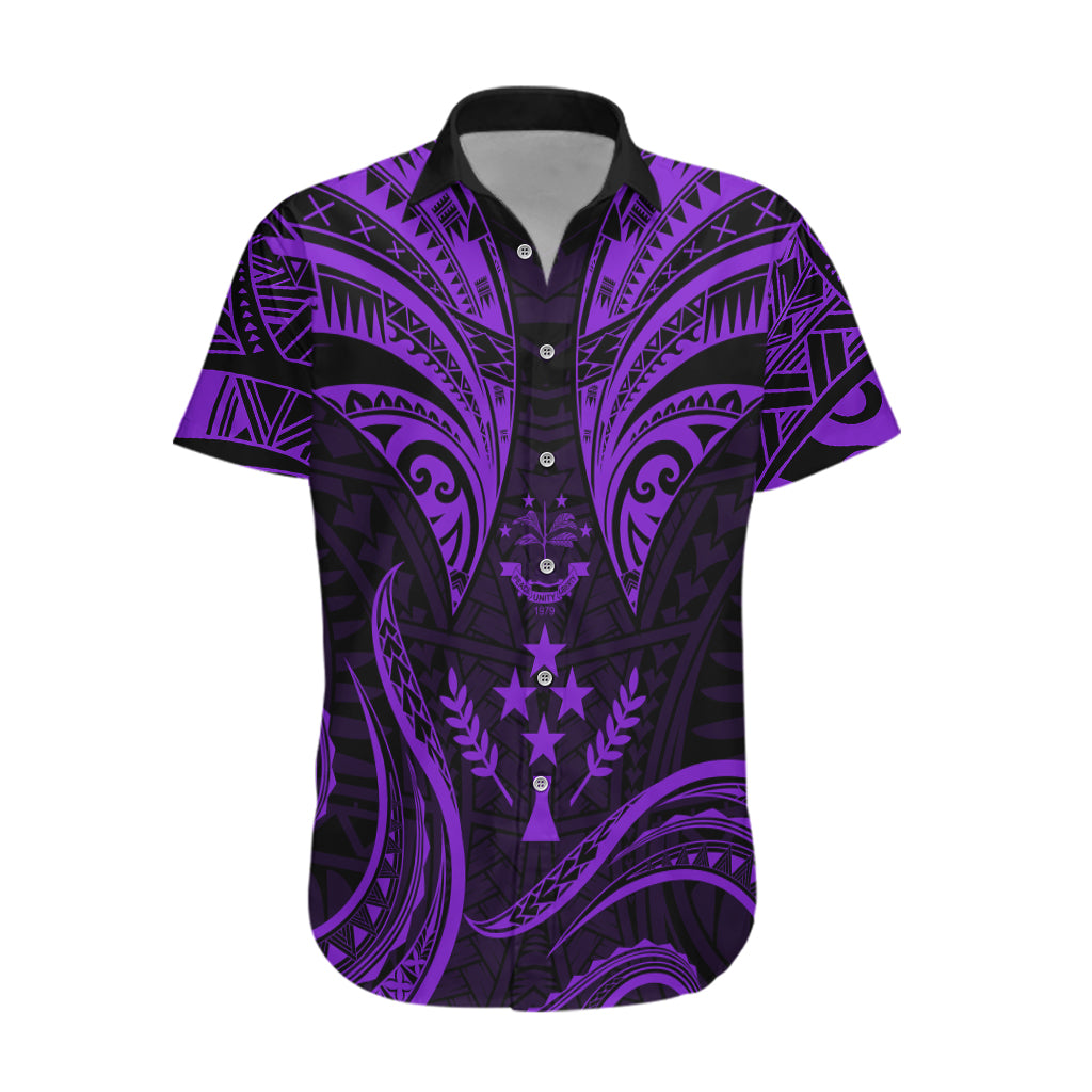 FSM Kosrae States Hawaiian Shirt Micronesia Vintage Polynesian Tribal Purple Version LT9 Purple - Polynesian Pride