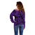 FSM Kosrae States Off Shoulder Sweater Micronesia Vintage Polynesian Tribal Purple Version LT9 - Polynesian Pride