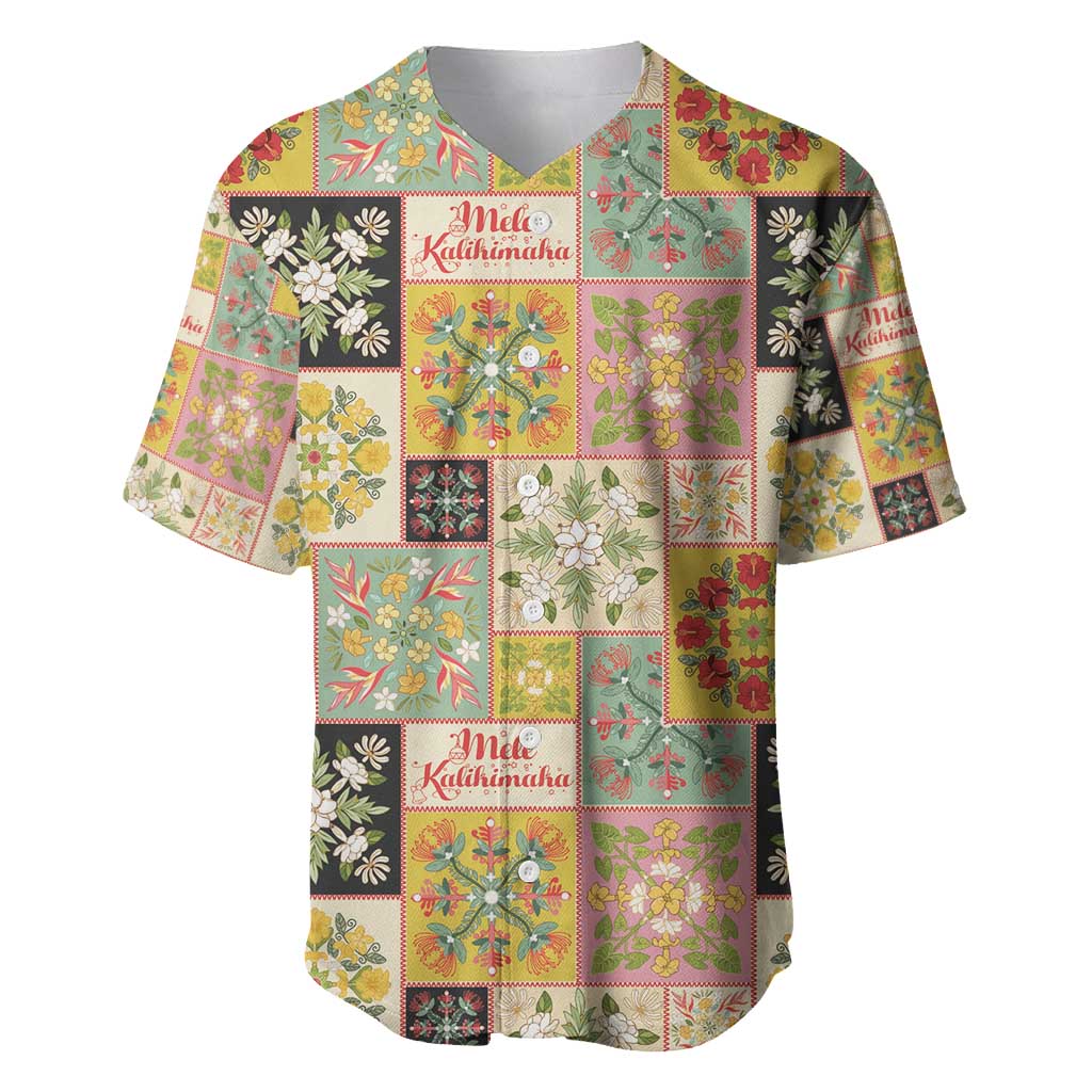 Mele Kalikimaka Hawaii Christmas Baseball Jersey Melemele Mama Seamless Floral Motif LT9 Beige - Polynesian Pride