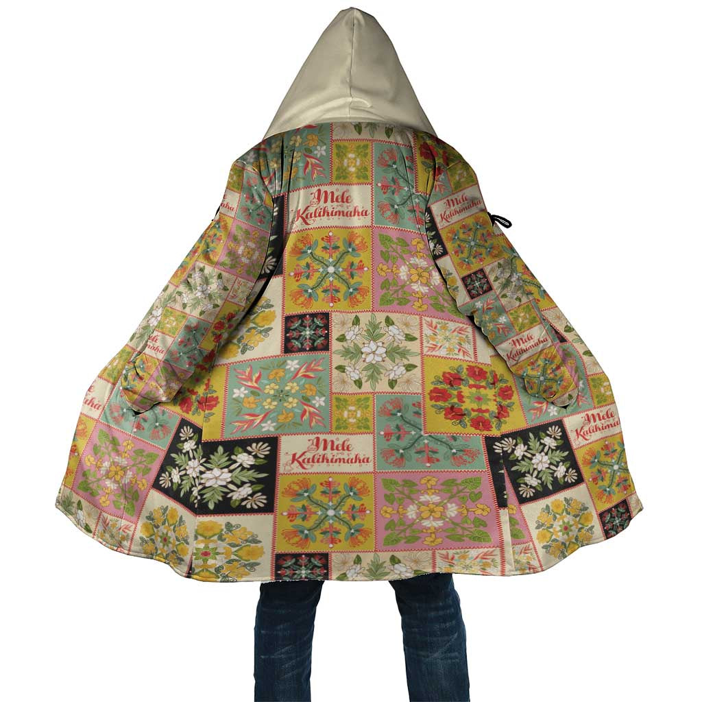 Mele Kalikimaka Hawaii Christmas Cloak Melemele Mama Seamless Floral Motif LT9 Unisex Beige - Polynesian Pride