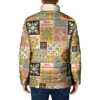 Mele Kalikimaka Hawaii Christmas Padded Jacket Melemele Mama Seamless Floral Motif LT9 - Polynesian Pride