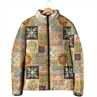Mele Kalikimaka Hawaii Christmas Padded Jacket Melemele Mama Seamless Floral Motif LT9 - Polynesian Pride