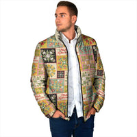 Mele Kalikimaka Hawaii Christmas Padded Jacket Melemele Mama Seamless Floral Motif LT9 - Polynesian Pride