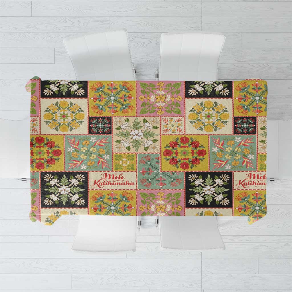 Mele Kalikimaka Hawaii Christmas Tablecloth Melemele Mama Seamless Floral Motif LT9 Beige - Polynesian Pride