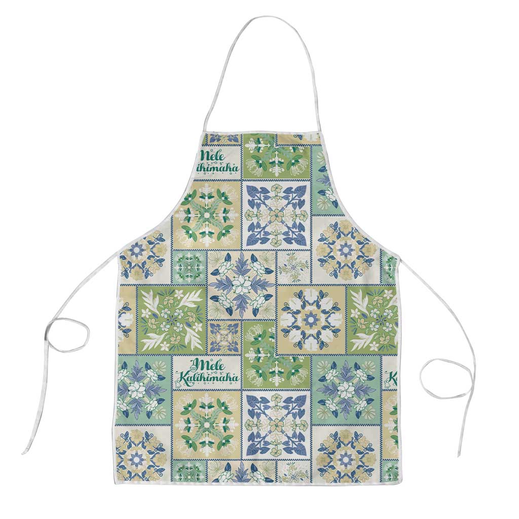 Mele Kalikimaka Hawaii Christmas Apron Omaomao Seamless Floral Motif LT9 Green - Polynesian Pride