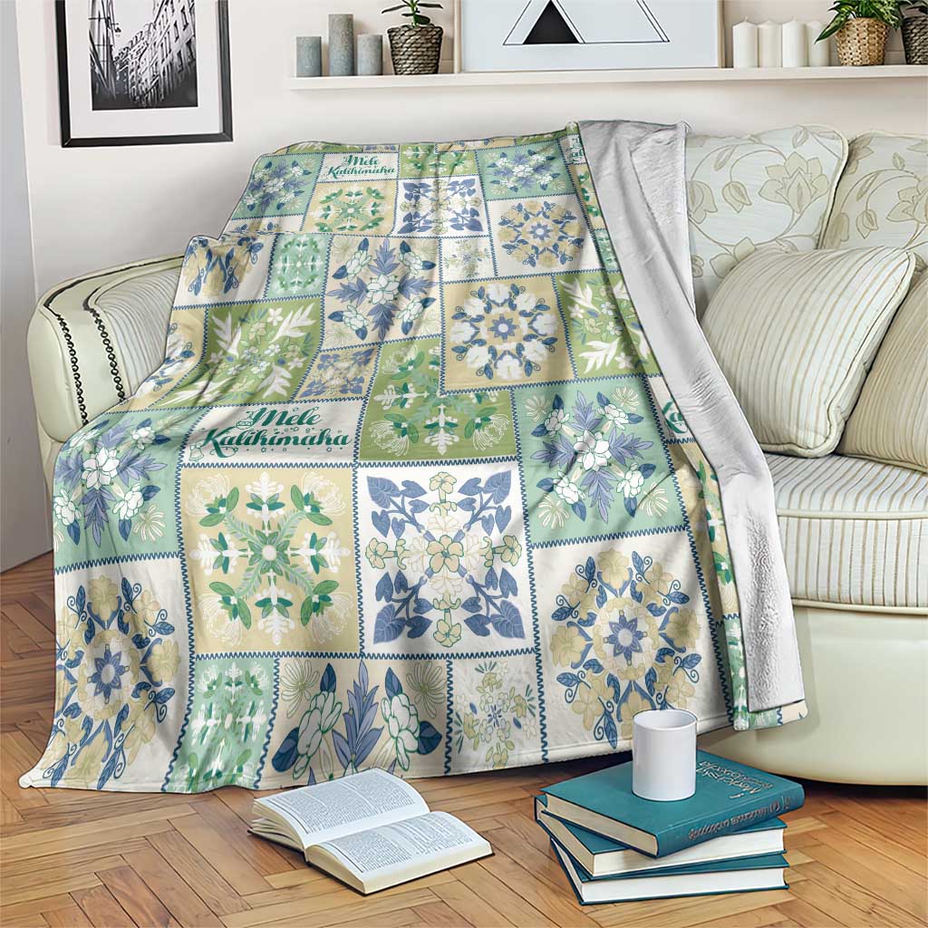 Mele Kalikimaka Hawaii Christmas Blanket Omaomao Seamless Floral Motif LT9 Green - Polynesian Pride
