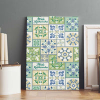 Mele Kalikimaka Hawaii Christmas Canvas Wall Art Omaomao Seamless Floral Motif LT9 - Polynesian Pride