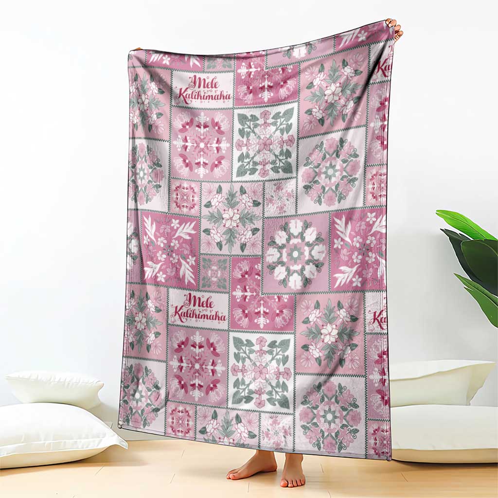 Mele Kalikimaka Hawaii Christmas Blanket Akala Seamless Floral Motif LT9 - Polynesian Pride
