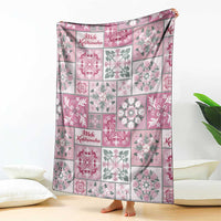 Mele Kalikimaka Hawaii Christmas Blanket Akala Seamless Floral Motif LT9 - Polynesian Pride