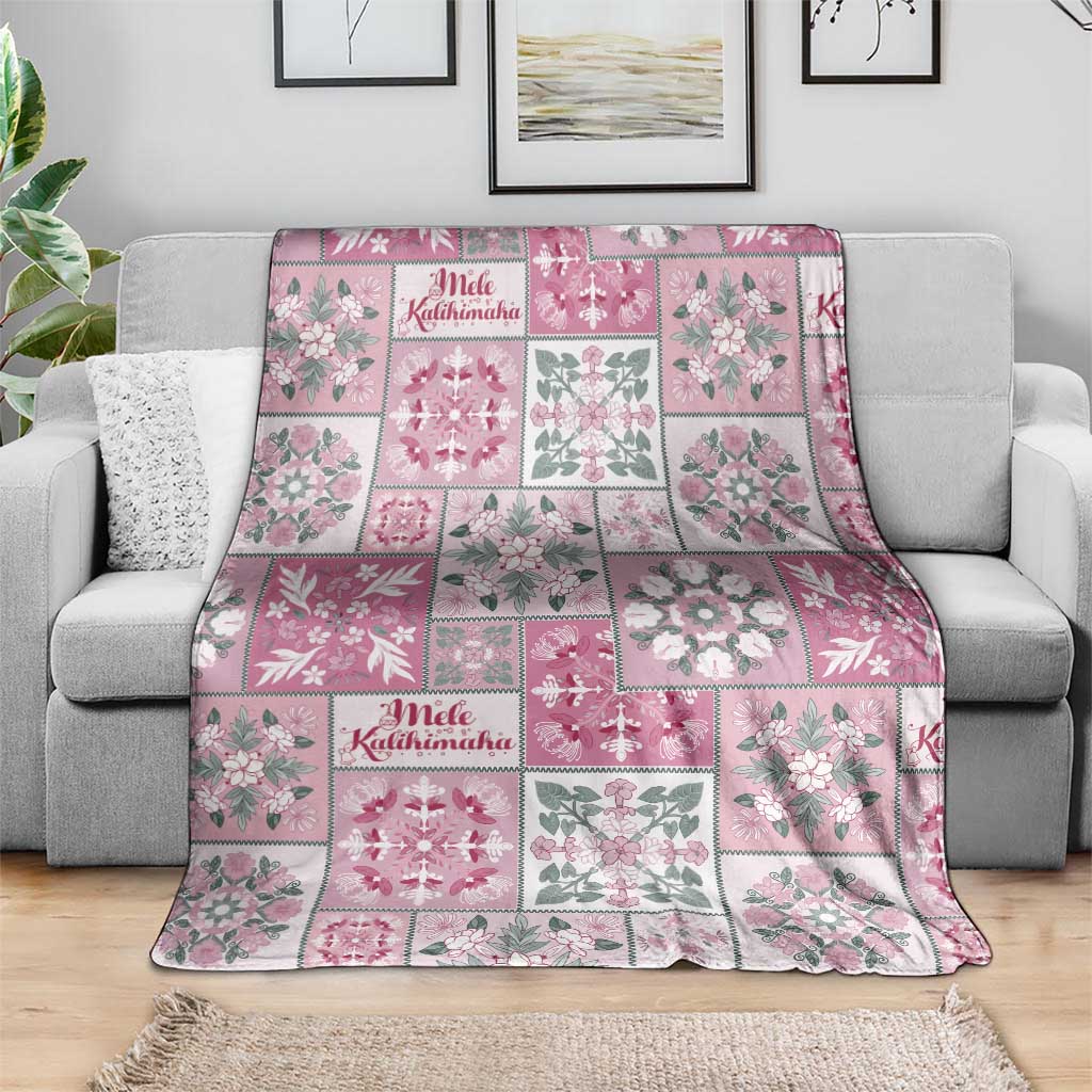 Mele Kalikimaka Hawaii Christmas Blanket Akala Seamless Floral Motif LT9 - Polynesian Pride