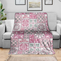 Mele Kalikimaka Hawaii Christmas Blanket Akala Seamless Floral Motif LT9 - Polynesian Pride