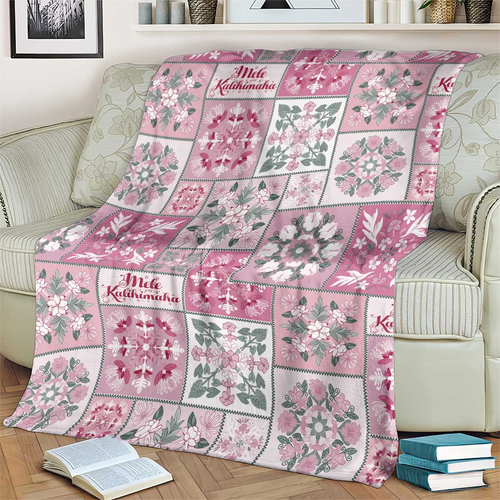 Mele Kalikimaka Hawaii Christmas Blanket Akala Seamless Floral Motif LT9 - Polynesian Pride
