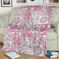 Mele Kalikimaka Hawaii Christmas Blanket Akala Seamless Floral Motif LT9 - Polynesian Pride