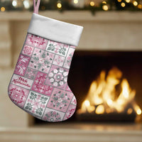 Mele Kalikimaka Hawaii Christmas Stocking Akala Seamless Floral Motif LT9 Set of 2 Pink - Polynesian Pride