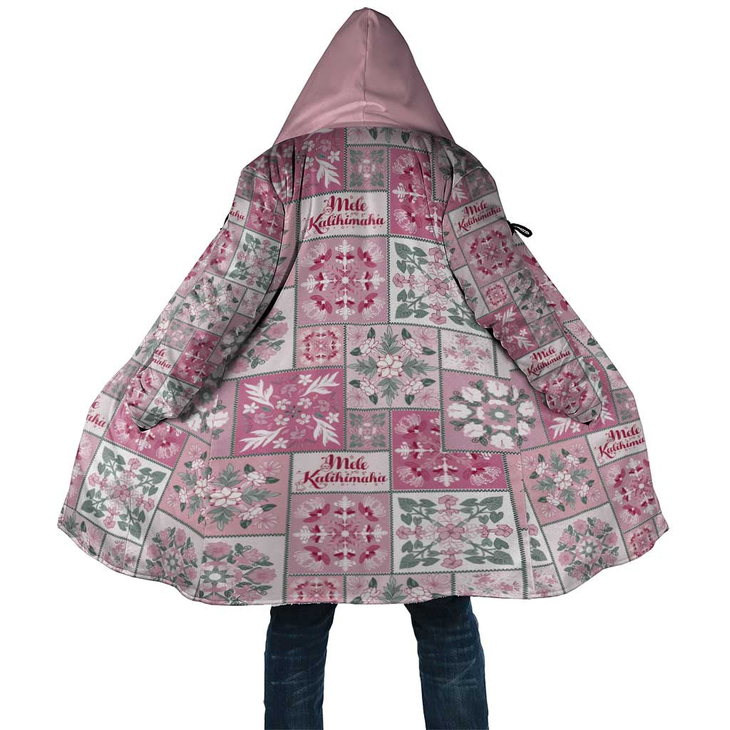 Mele Kalikimaka Hawaii Christmas Cloak Akala Seamless Floral Motif LT9 Unisex Pink - Polynesian Pride