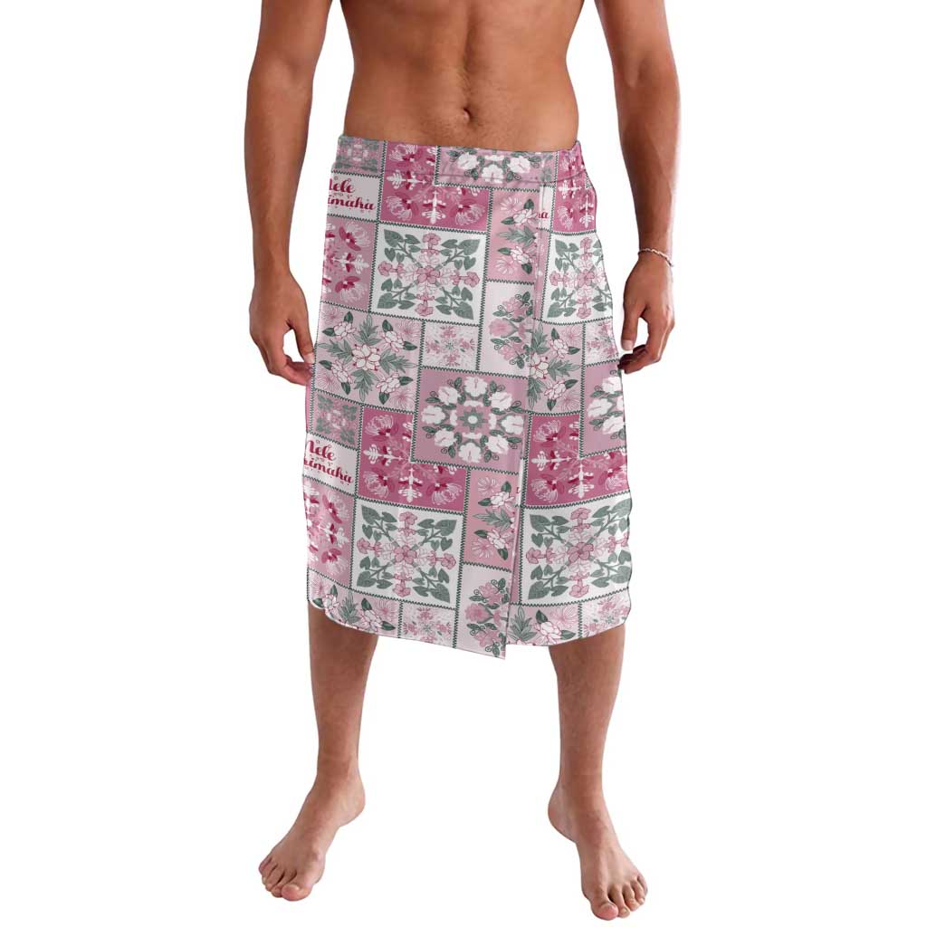Mele Kalikimaka Hawaii Christmas Lavalava Akala Seamless Floral Motif LT9 Pink - Polynesian Pride
