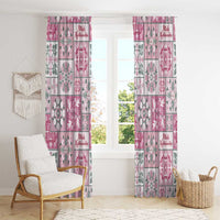Mele Kalikimaka Hawaii Christmas Window Curtain Akala Seamless Floral Motif LT9 - Polynesian Pride