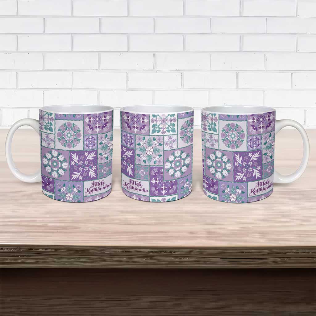 Mele Kalikimaka Hawaii Christmas Ceramic Mug Poni Seamless Floral Motif LT9 - Polynesian Pride