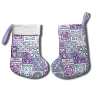 Mele Kalikimaka Hawaii Christmas Stocking Poni Seamless Floral Motif LT9 - Polynesian Pride