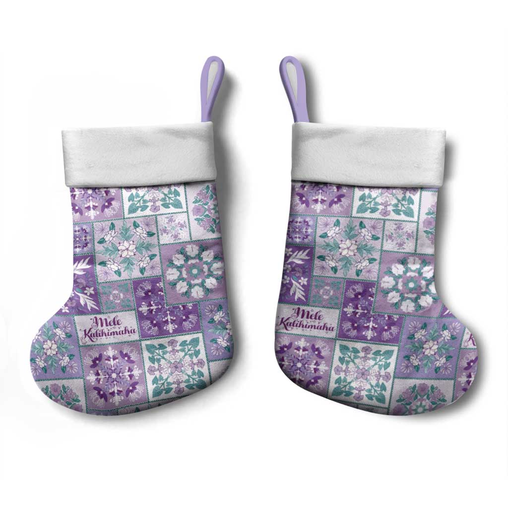Mele Kalikimaka Hawaii Christmas Stocking Poni Seamless Floral Motif LT9 - Polynesian Pride