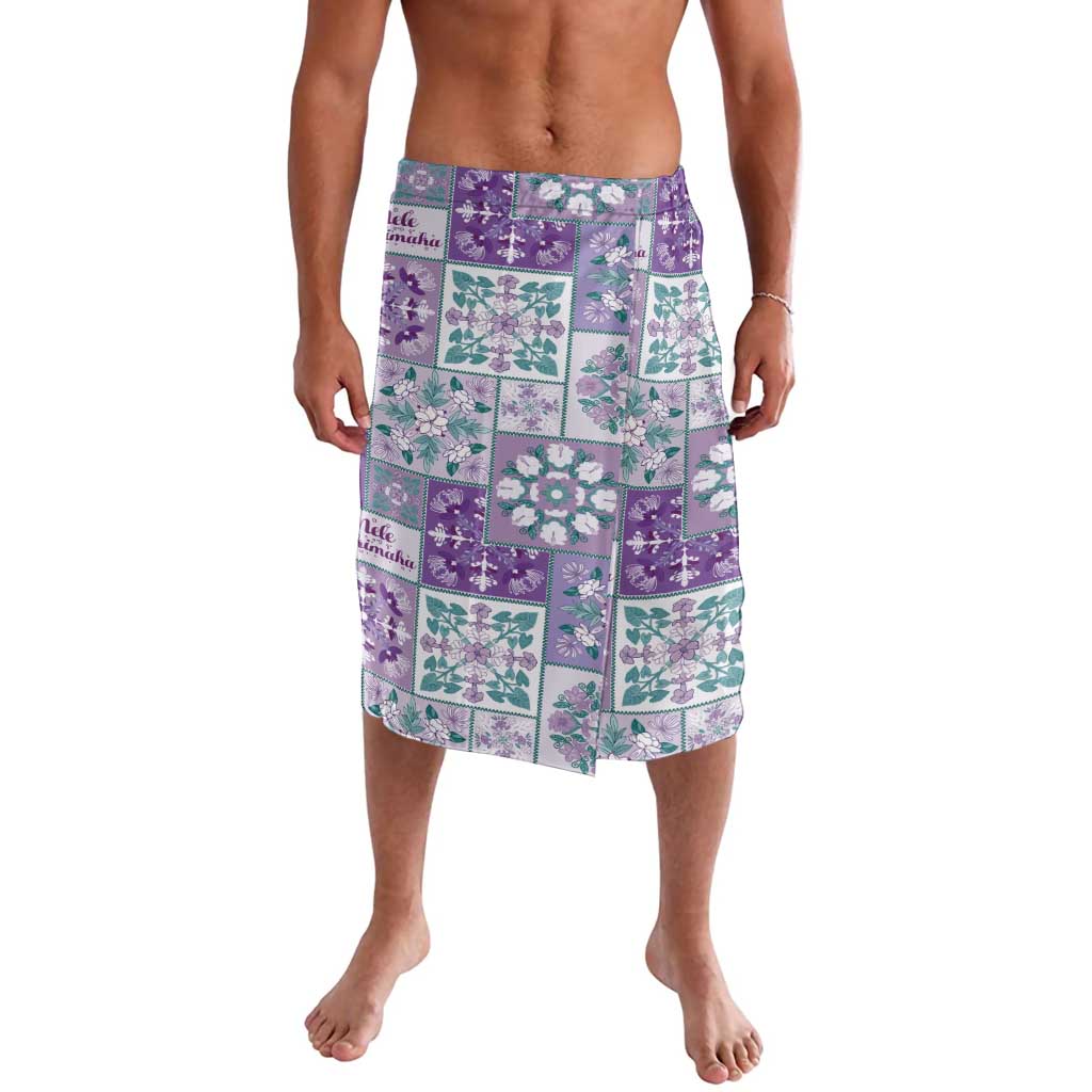Mele Kalikimaka Hawaii Christmas Lavalava Poni Seamless Floral Motif LT9 Purple - Polynesian Pride