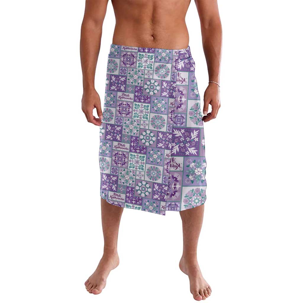 Mele Kalikimaka Hawaii Christmas Lavalava Poni Seamless Floral Motif LT9 Purple - Polynesian Pride