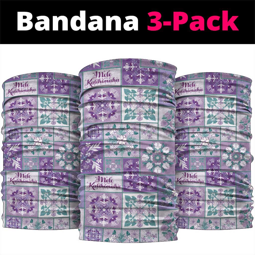 Mele Kalikimaka Hawaii Christmas Neck Gaiter Poni Seamless Floral Motif LT9 package One Size: 25*50cm Purple - Polynesian Pride