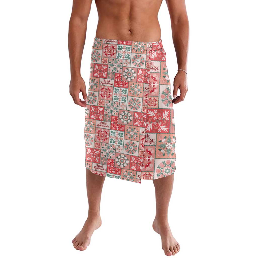 Mele Kalikimaka Hawaii Christmas Lavalava Ulaula Seamless Floral Motif LT9 Red - Polynesian Pride